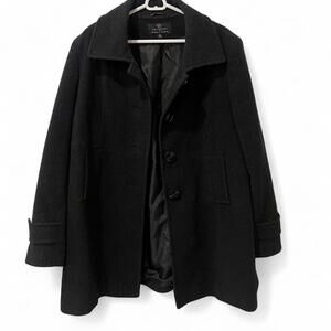 Y2K Black Wool Coat